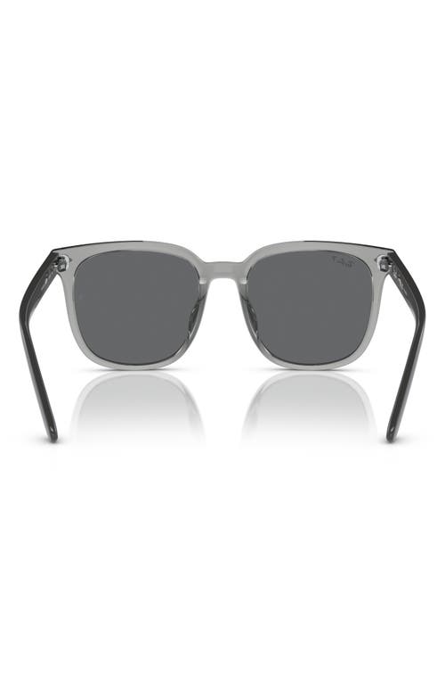 Ray Ban Ray-ban 55mm Polarized Square Sunglasses In Transparent Grey
