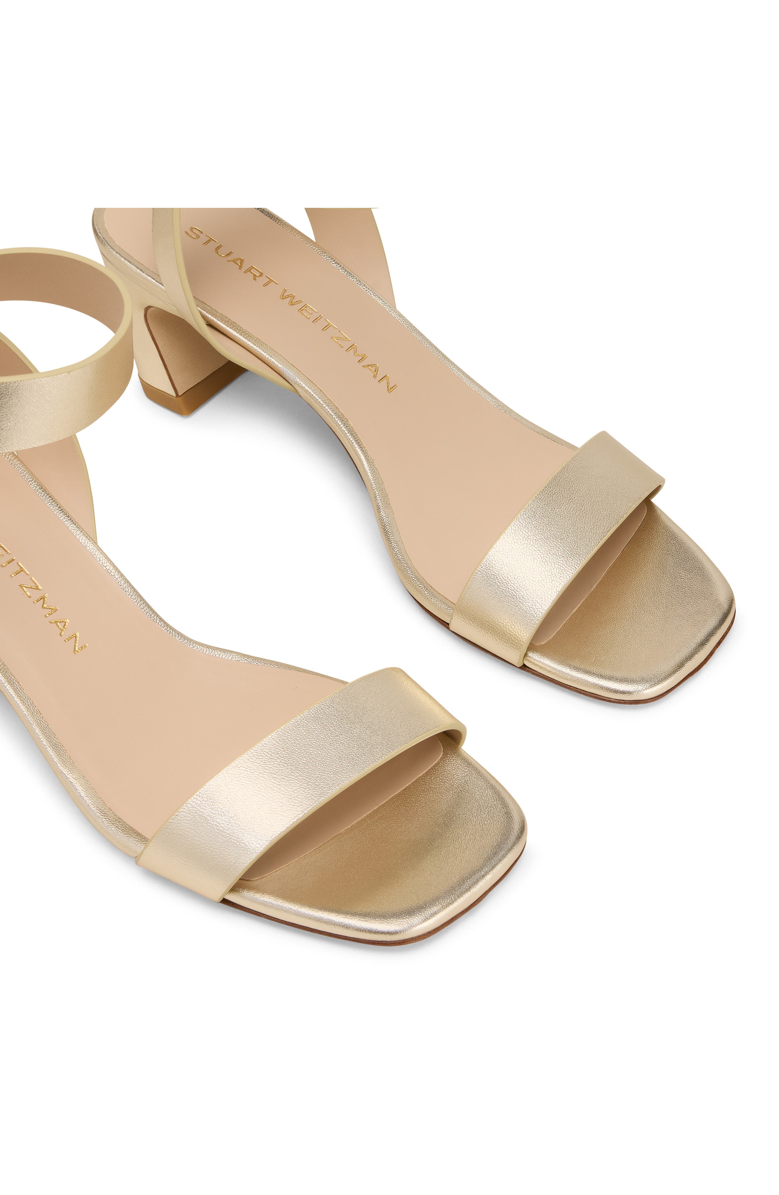 Stuart Weitzman Sai Sandal 50, Alternate, color, Light Gold