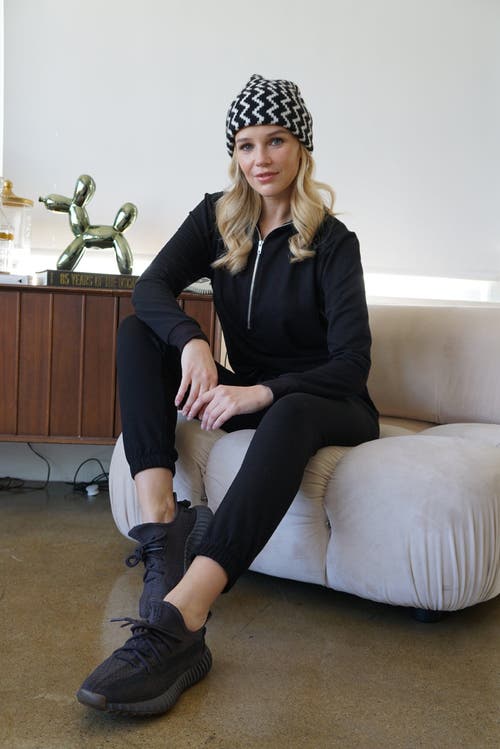 Lezat Ava Half Zip Modal Jumpsuit In Black