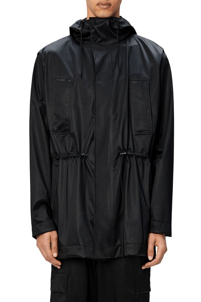 Bold Waterproof Raincoat, Main, color, BLACK GRAIN