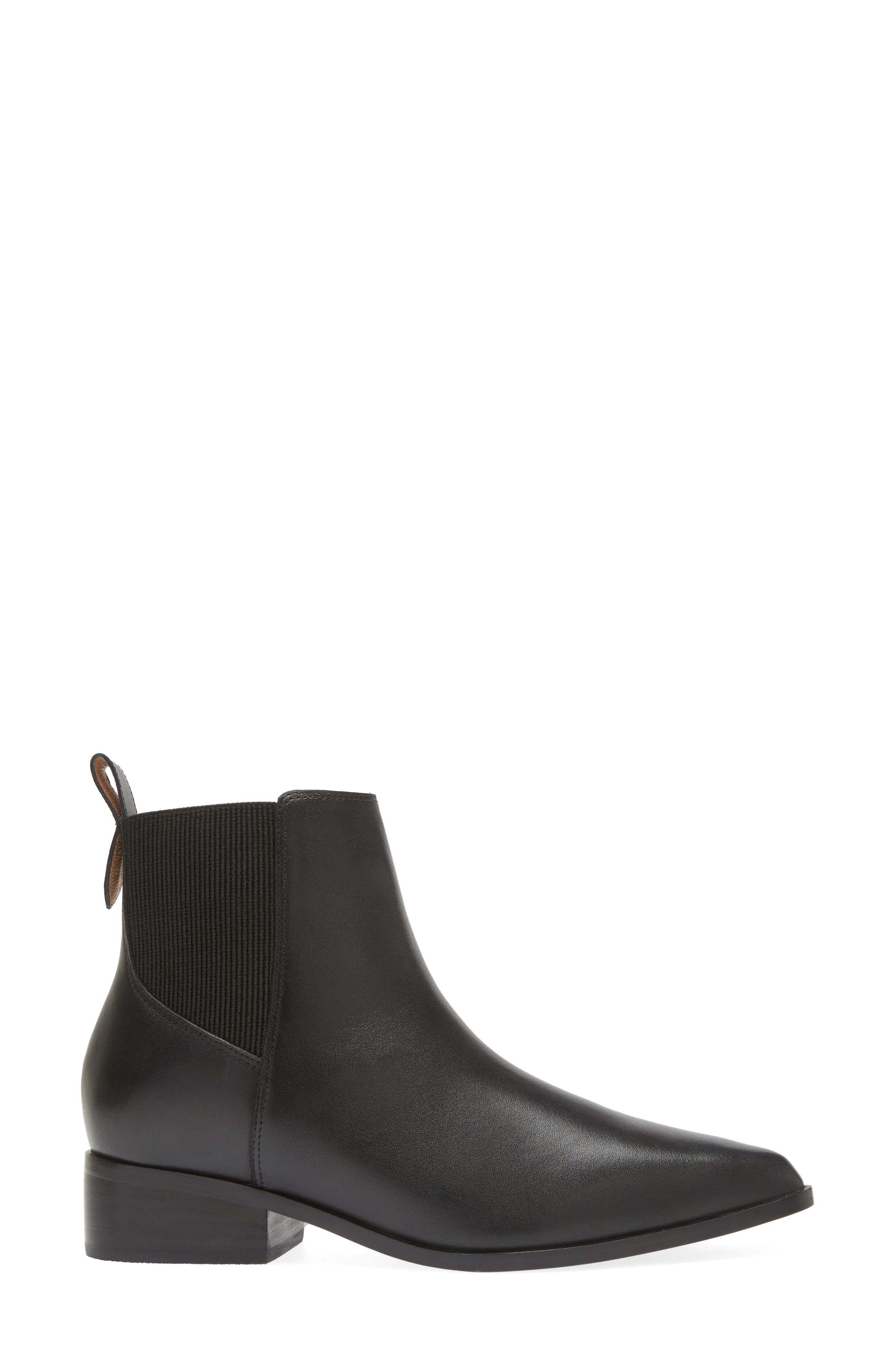 FRANKIE4 Nina Pointed Toe Chelsea Boot, Alternate, color, Black