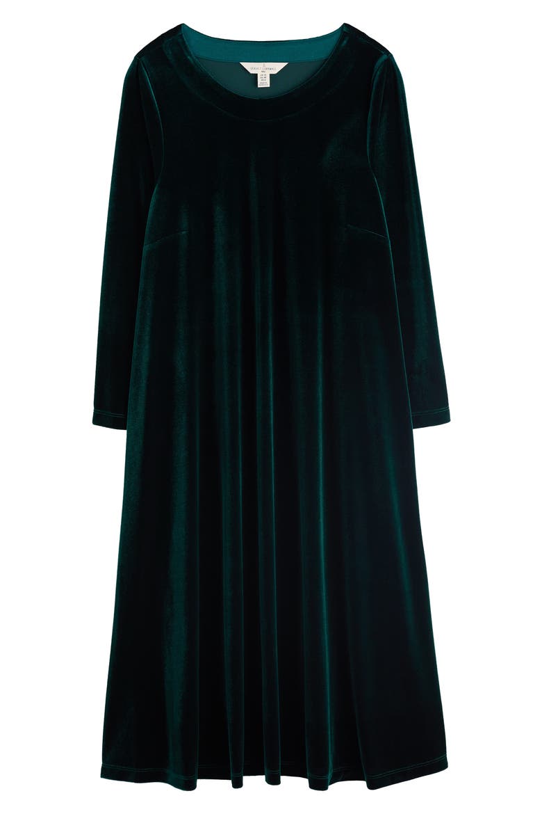 Mahonia Abstract Print Velvet Shift Dress, Alternate, color, DARK WRECKAGE