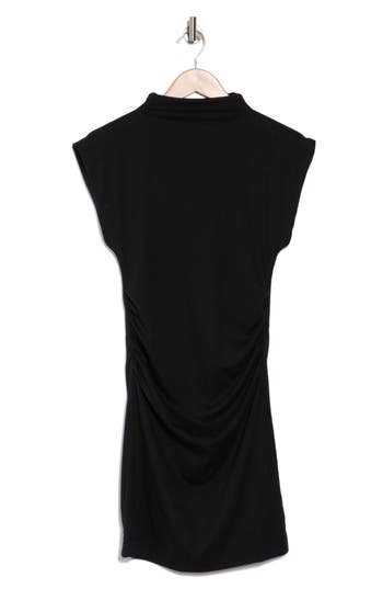 Melrose And Market Ruched Knit Minidress In Black