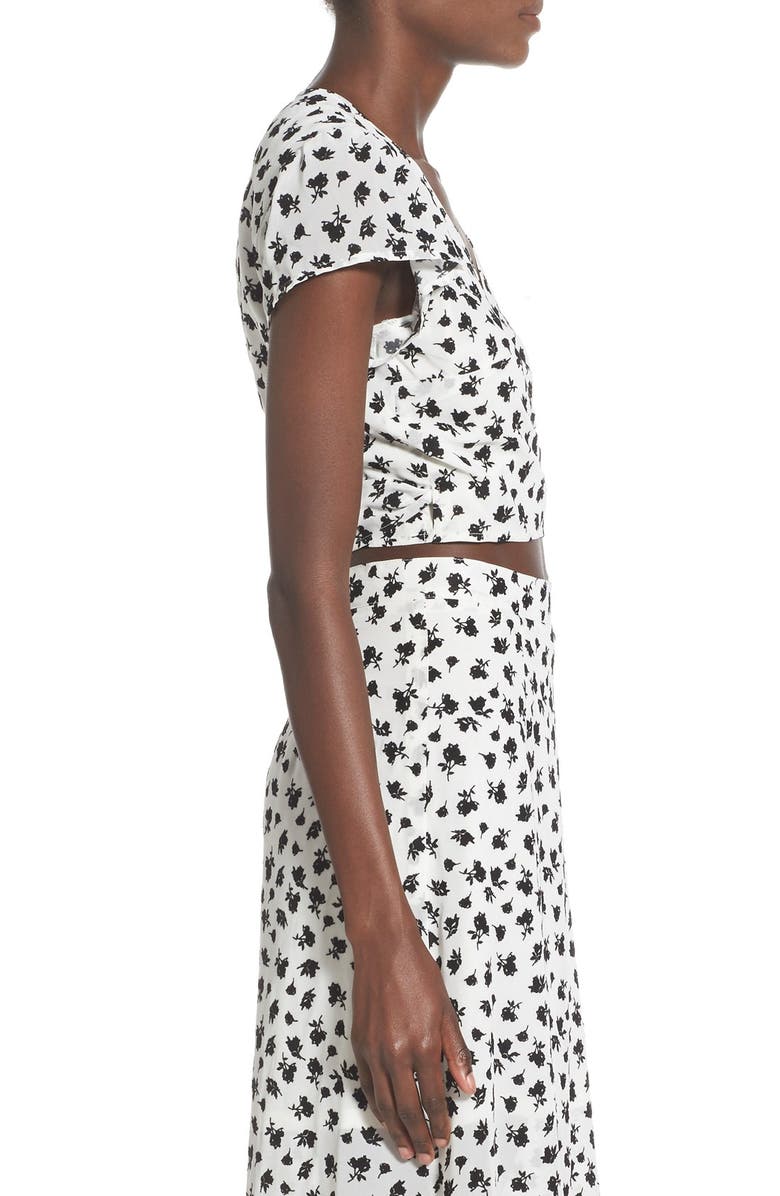 Leith Wrap Front Crop Blouse, Alternate, color,