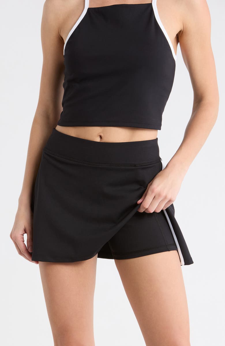 Z by Zella Split Second Skirt, Alternate, color, Black