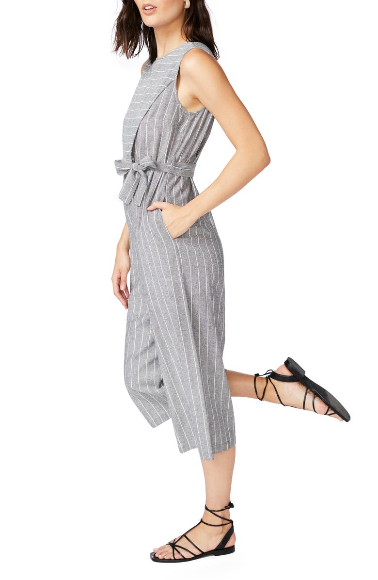 Court & Rowe Pinstripe Crop Jumpsuit, Alternate, color, 