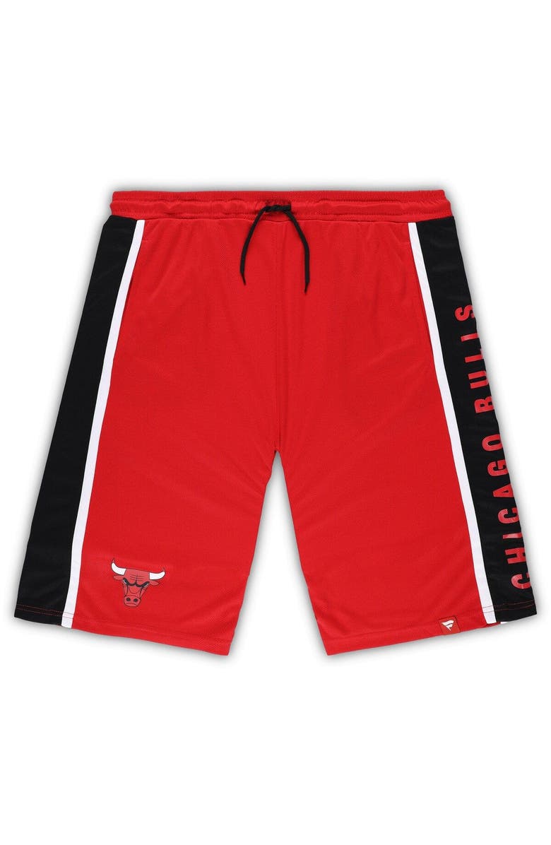 FANATICS Men's Fanatics Branded Red Chicago Bulls Big & Tall Referee Iconic Mesh Shorts, Main, color, Red