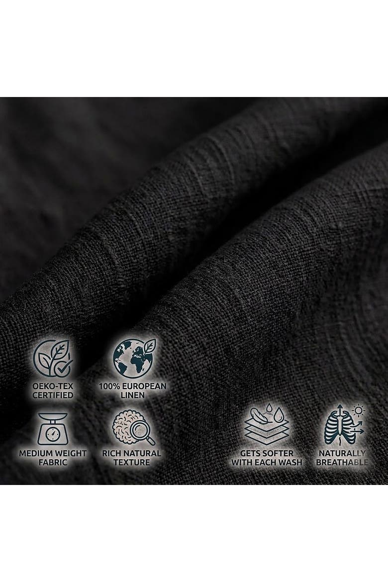 Linen Tablecloth - Diana, Alternate, color, Black