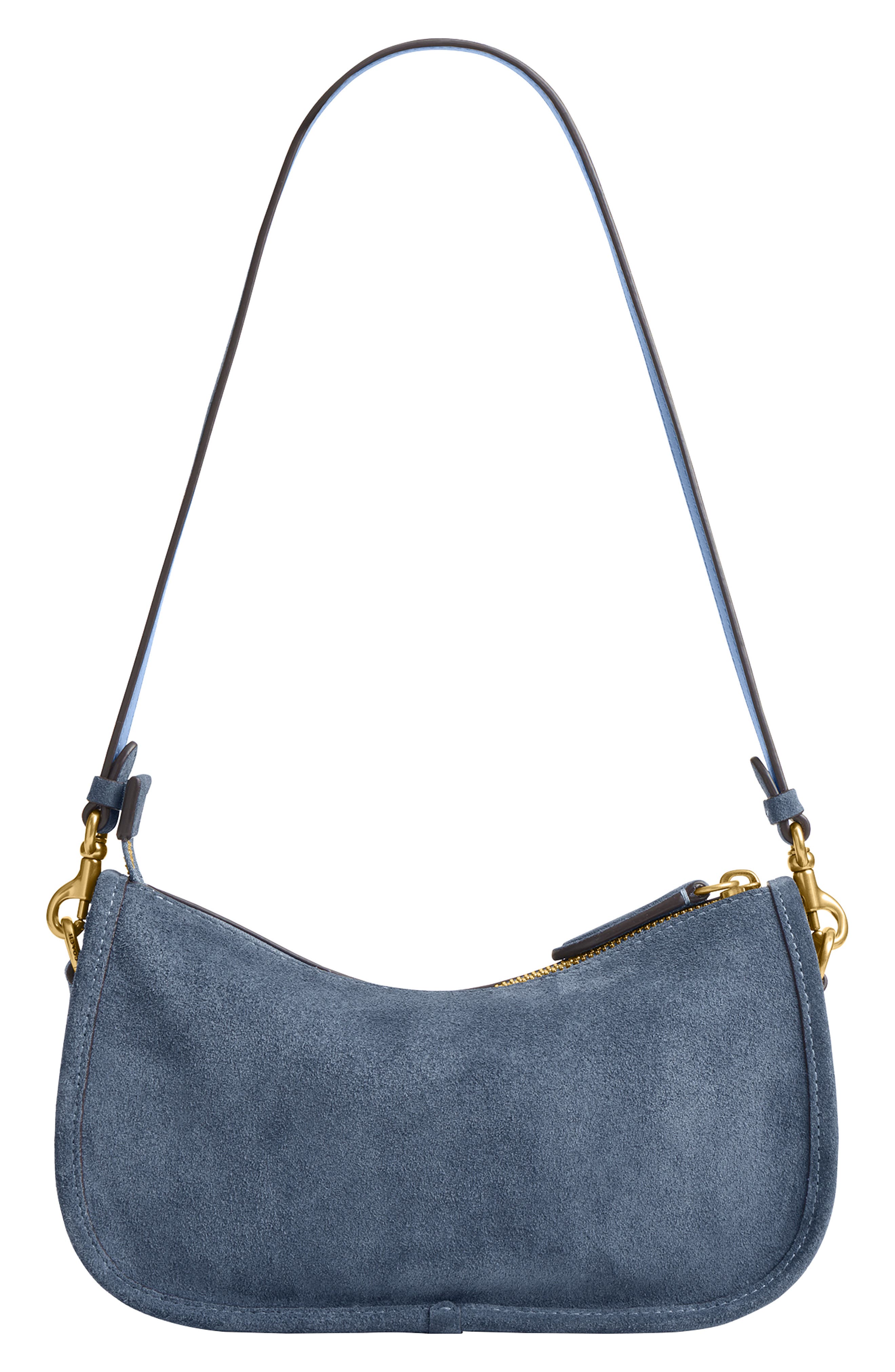 COACH Waverly Suede Shoulder Bag, Alternate, color, 