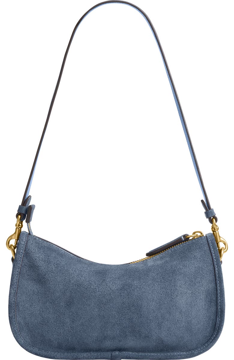 COACH Waverly Suede Shoulder Bag, Alternate, color,