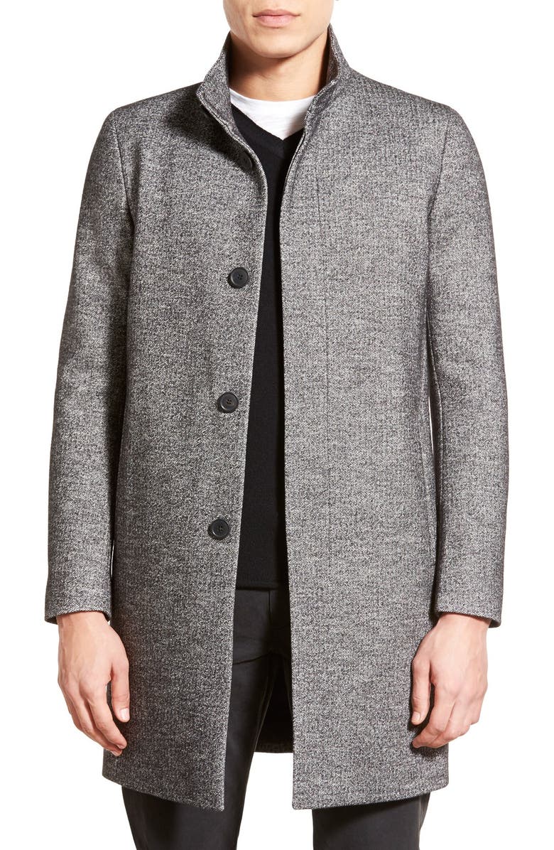 Theory 'Belvin' Trim Fit Herringbone Wool & Cotton Trench Coat, Main, color, 