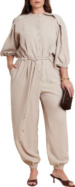 ELOQUII Jumpsuit With Cord Tie