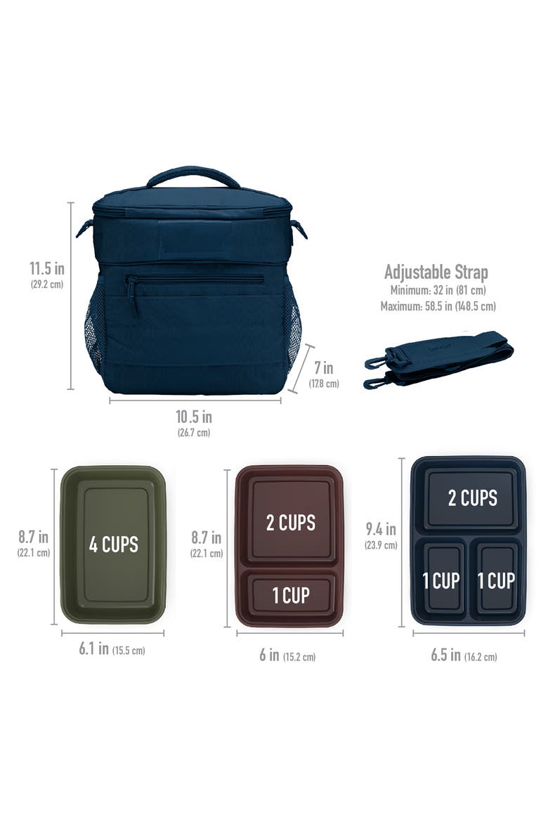 60-Piece Meal Prep & Lunch Bag Set, Alternate, color, RICH SHADES