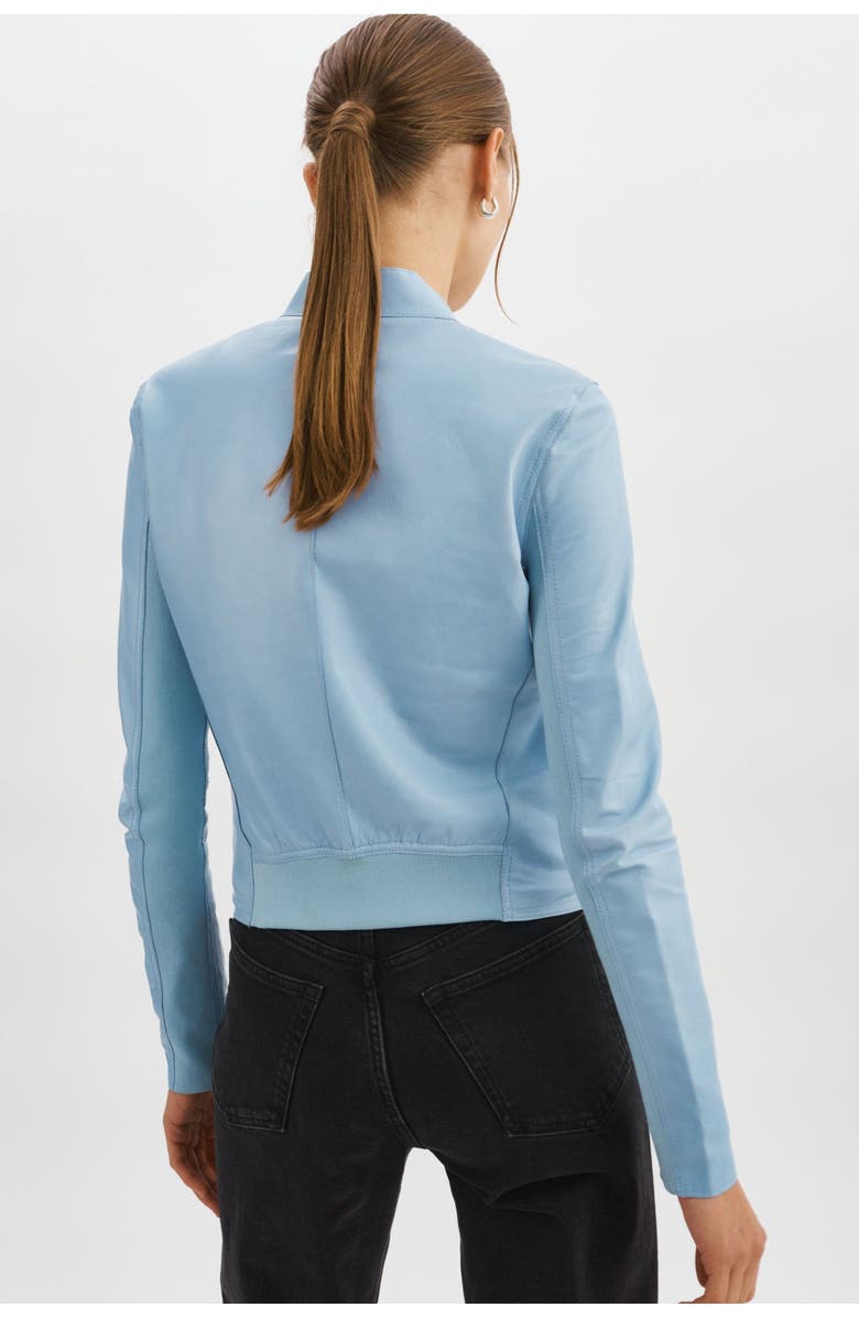 LAMARQUE Chapin | Reversible Leather Bomber, Alternate, color, Baby Blue/Silver