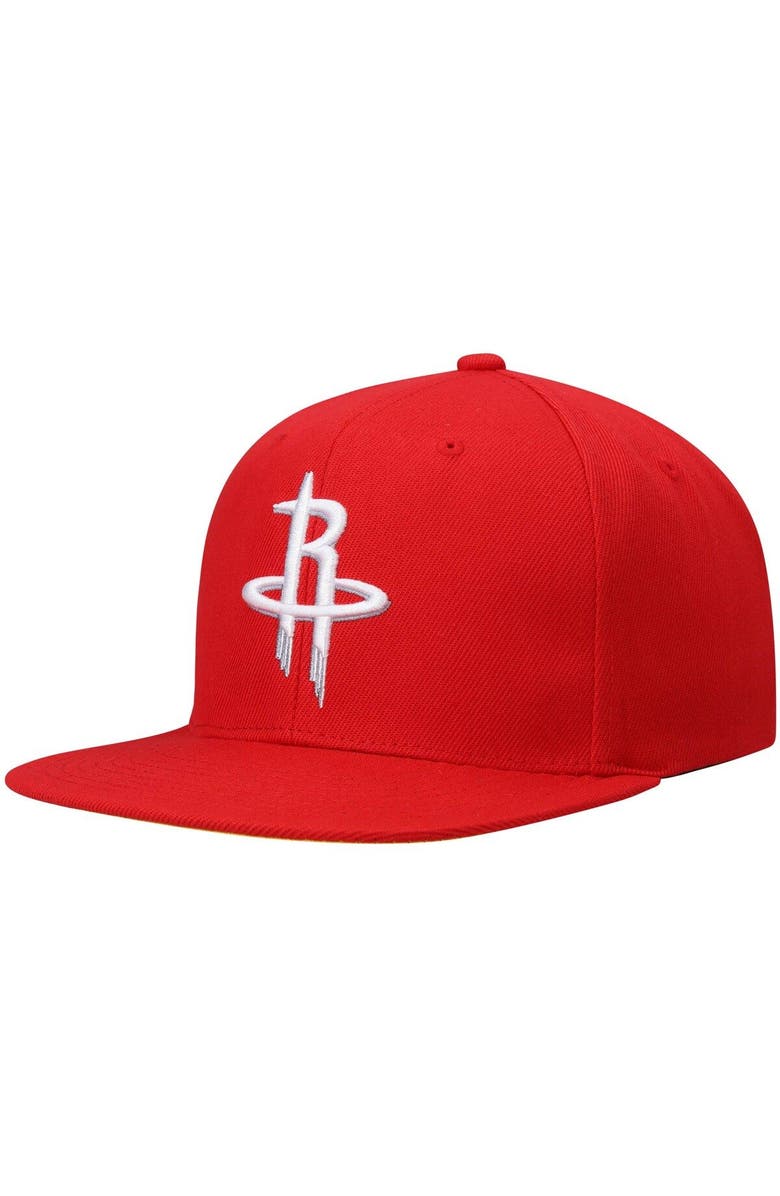 Mitchell & Ness Men's Mitchell & Ness Red Houston Rockets Core Side Snapback Hat, Alternate, color,