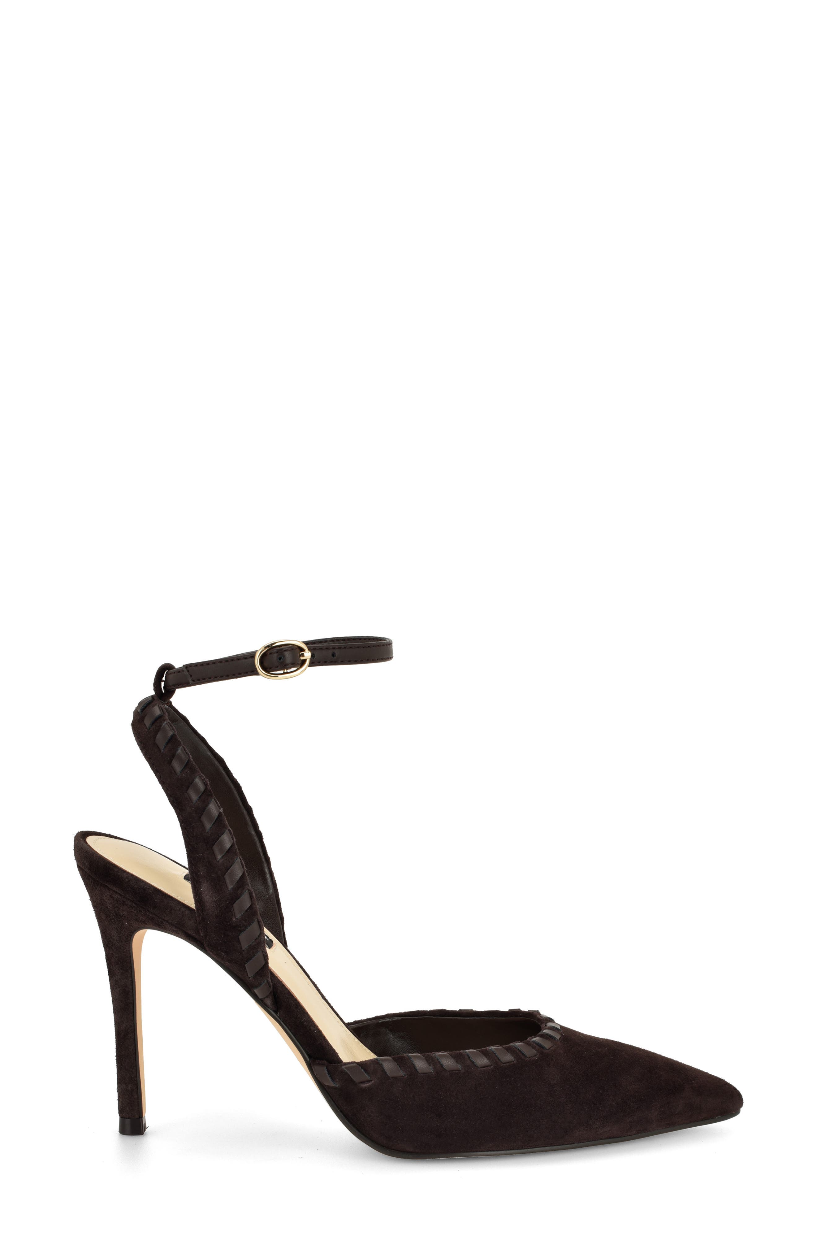 Kenedy Ankle Strap Pump, Alternate, color, DARK BROWN