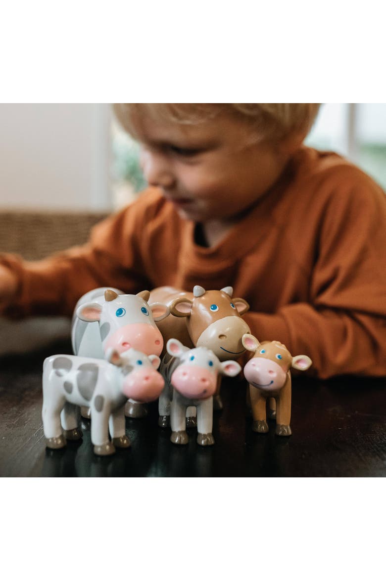 Little Friends Cow - 4.5" Holstein Farm Animal Toy Figure, Alternate, color, Multi