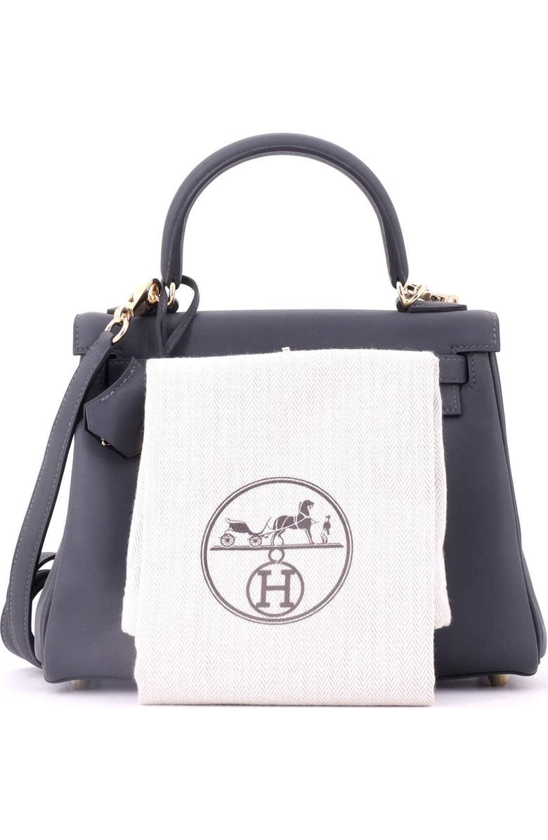 Pre-Owned Hermes Kelly Handbag Verso Swift with Permabrass Hardware 25, Alternate, color, Verso - Gris Misty/Noir