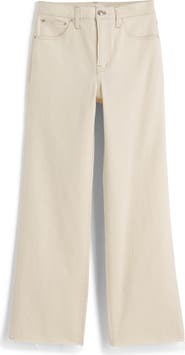 Madewell The Perfect Vintage Raw Hem Crop Wide Leg Jeans
