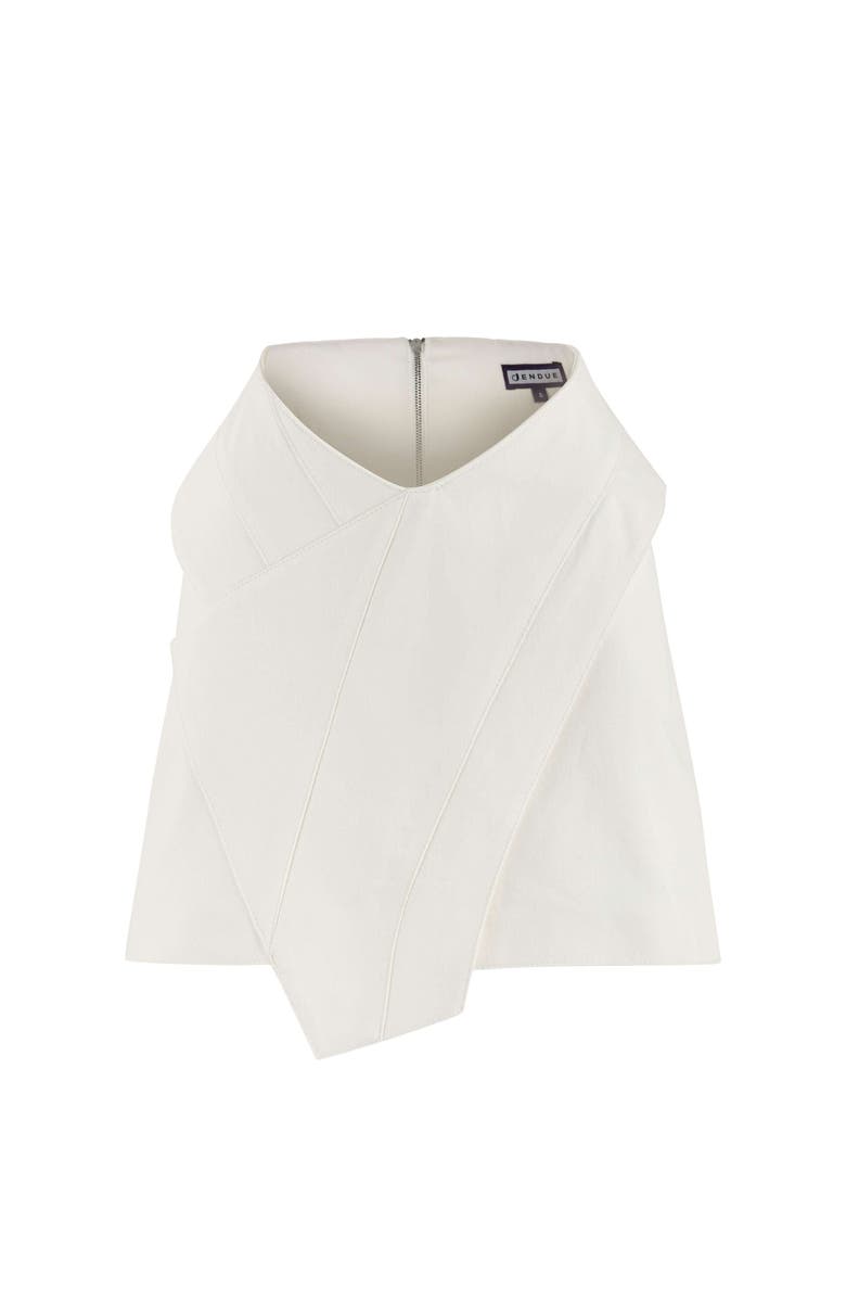 Jendue Ron 3D Mini Skirt, Alternate, color, White