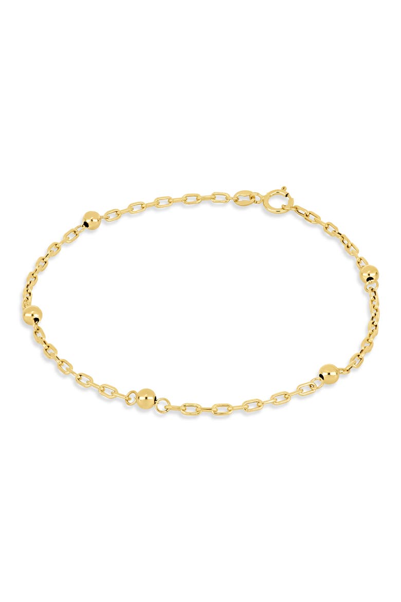 14K Gold Bead Chain Bracelet (Online Trunk Show), Alternate, color, 14K YELLOW GOLD