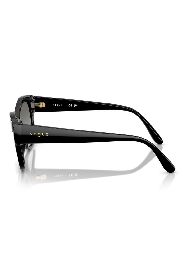 55mm Polarized Gradient Butterfly Sunglasses, Alternate, color, BLACK