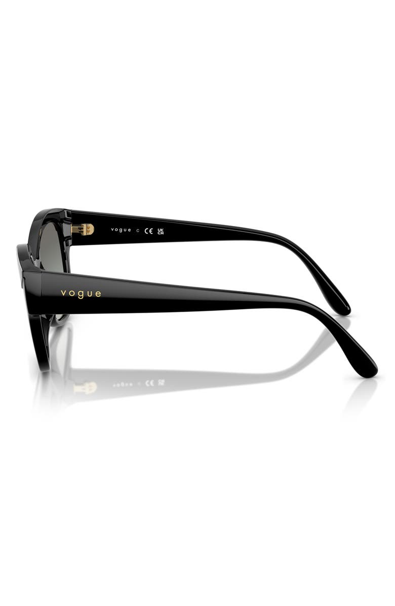 VOGUE 55mm Polarized Gradient Butterfly Sunglasses, Alternate, color, Black