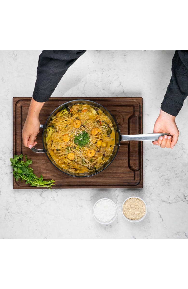 Alva Maestro Nonstick Sauté Pan with Lid, Alternate, color, Black