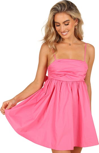 Alice Bow Back Cotton Babydoll Minidress