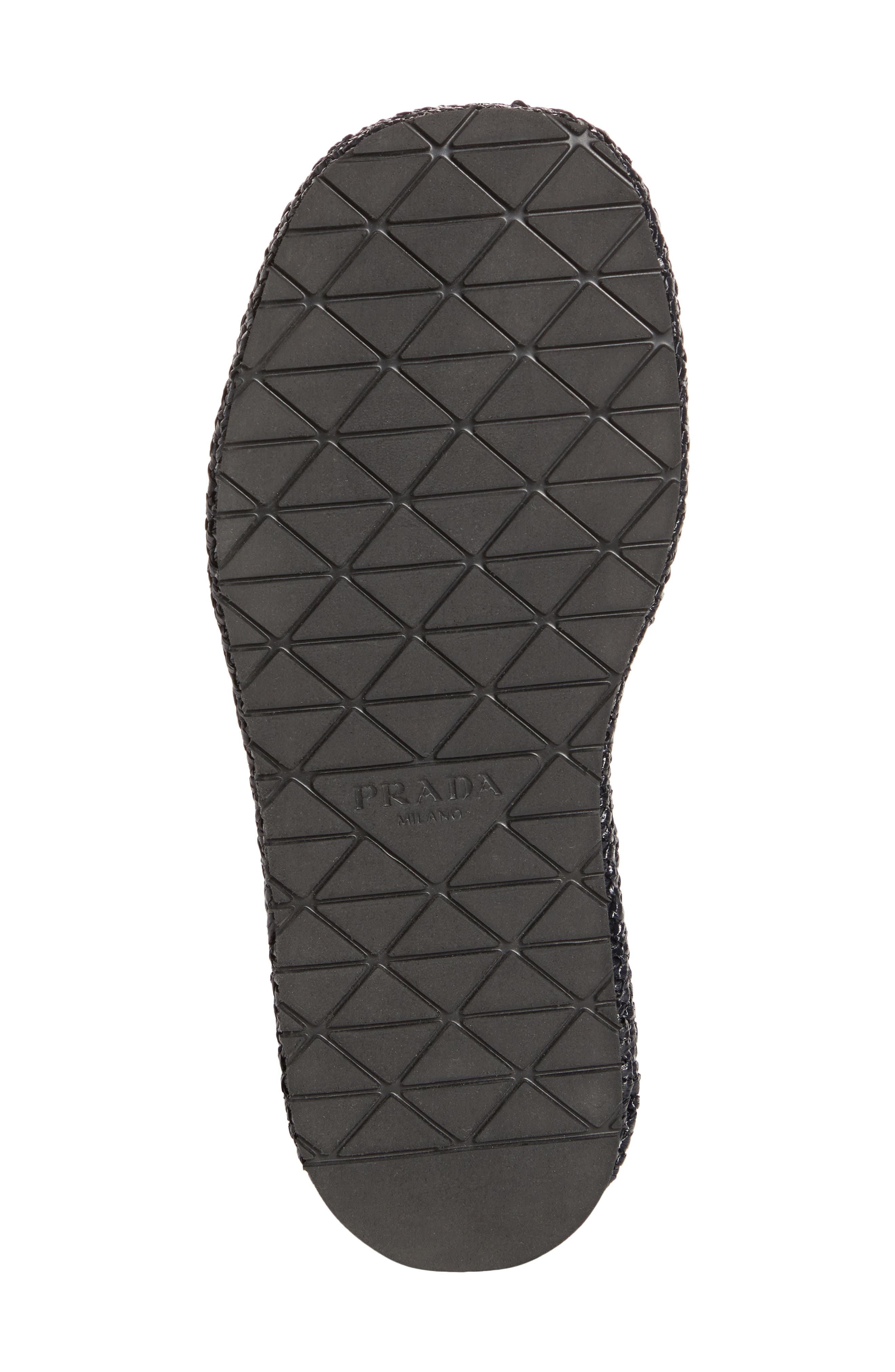 Prada Raffia Flatform Slide Sandal, Alternate, color, 