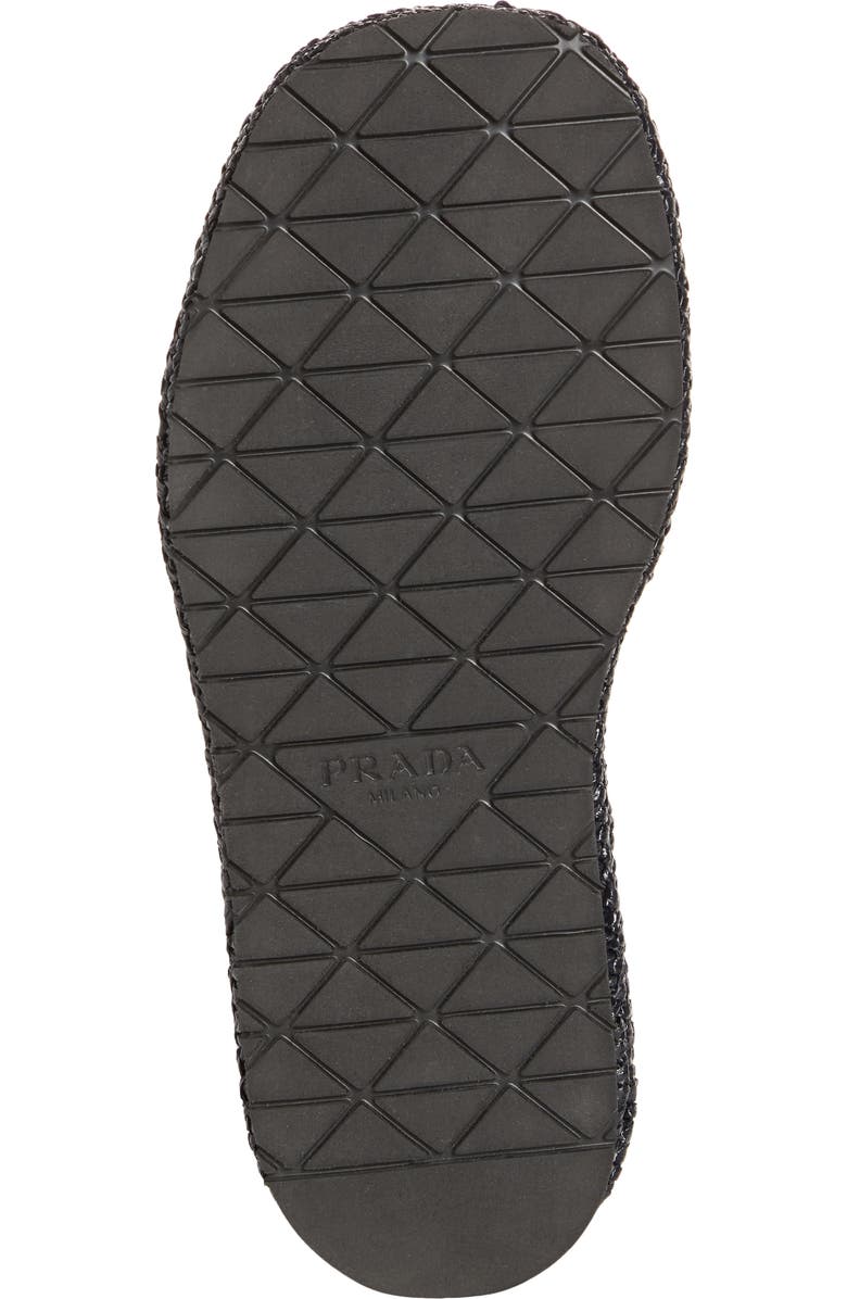 Prada Raffia Flatform Slide Sandal, Alternate, color,