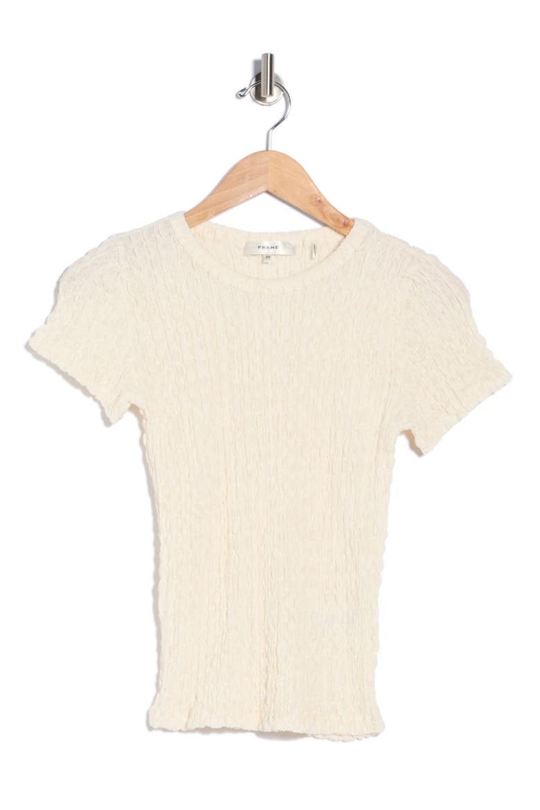The Mesh Lace Baby Tee, Main, color, CREAM