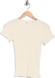 FRAME The Mesh Lace Baby Tee