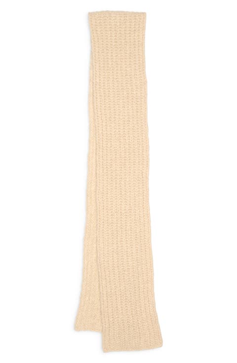 Cashmere & Silk Chunky Ribbed Muffler Scarf