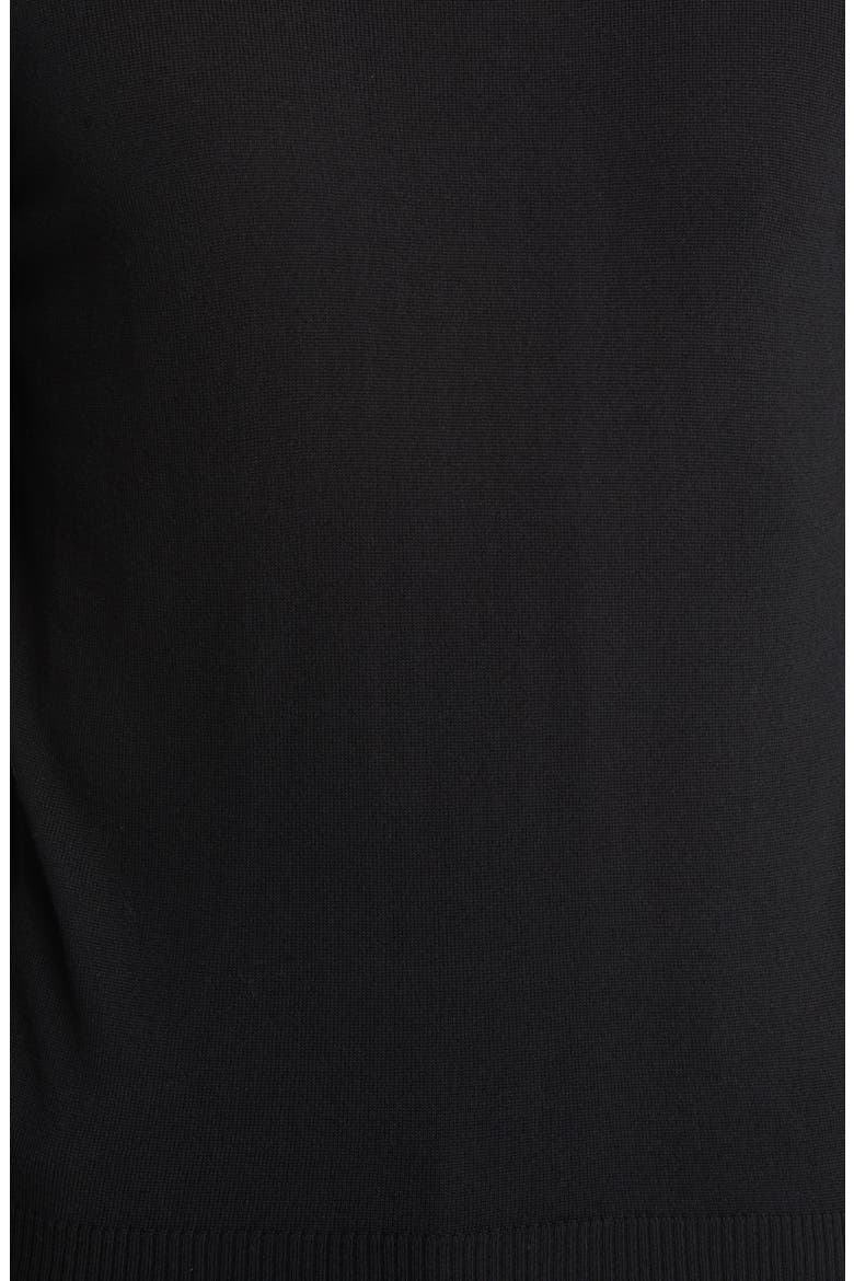Fine Gauge Merino Wool Crewneck Sweater, Alternate, color, BLACK