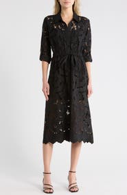 L'AGENCE Emilio Long Sleeve Shirtdress