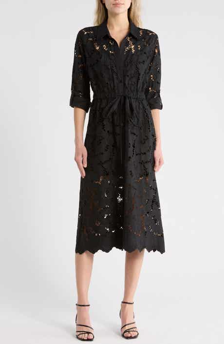 L'AGENCE Emilio Long Sleeve Shirtdress