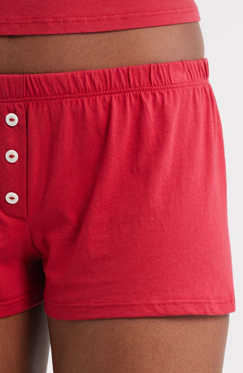 Bella Venice The Lucky Button Shorts, Alternate, color, Red