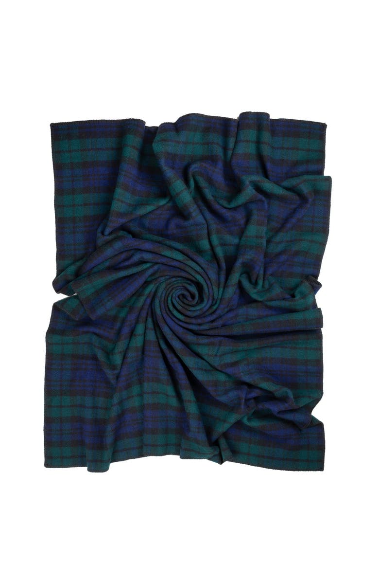 Prince of Scots Highland Tweeds Big Throw, Main, color, Black Watch