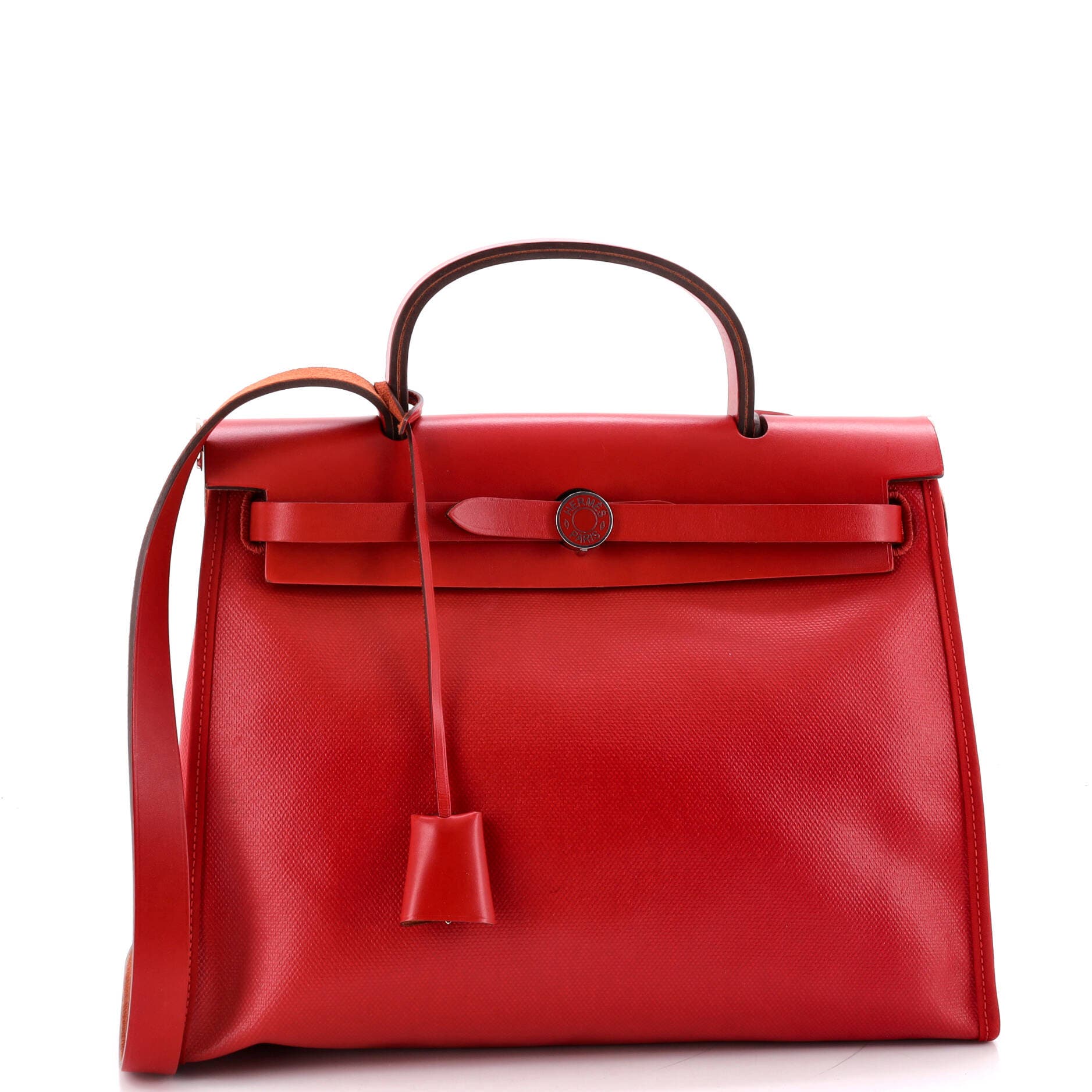 Herbag Zip Berline Vache Canvas and Leather 31, Main, color, Red