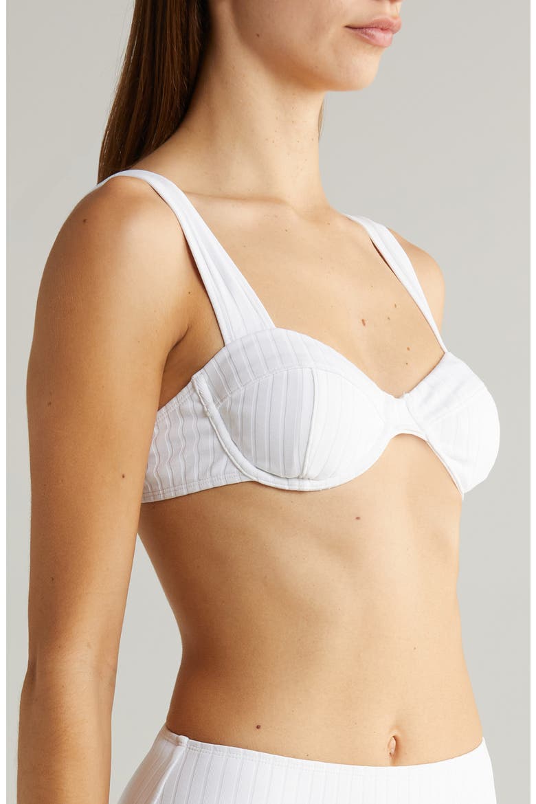 Lilo Underwire Rib Bikini Top, Alternate, color, MARSHMALLOW
