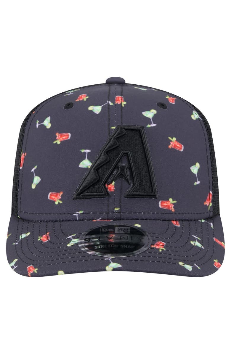 New Era Men's New Era Black Arizona Diamondbacks Adventure Drinks Pattern 9SEVENTY Stretch-Snap Hat, Alternate, color, Navy