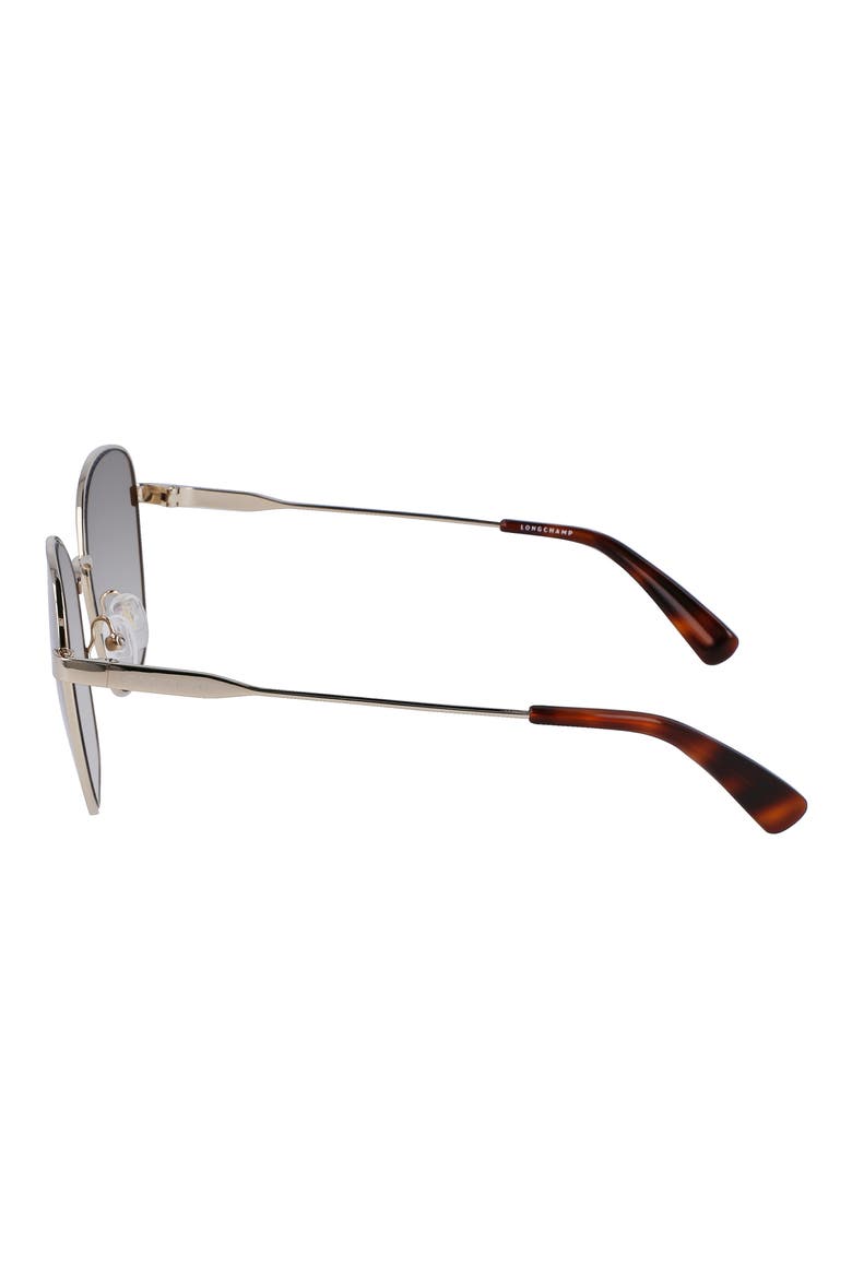 56mm Heritage Butterfly Sunglasses, Alternate, color, GOLD