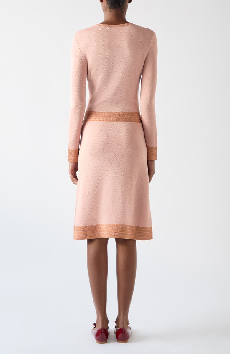 LK Bennett Mara Metallic Detail Long Sleeve Sweater Dress, Alternate, color,