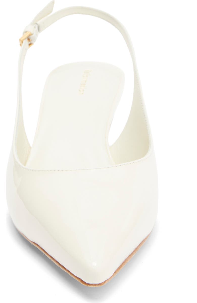 Reformation Wrenley Pointed Toe Slingback Pump, Alternate, color, White Patent