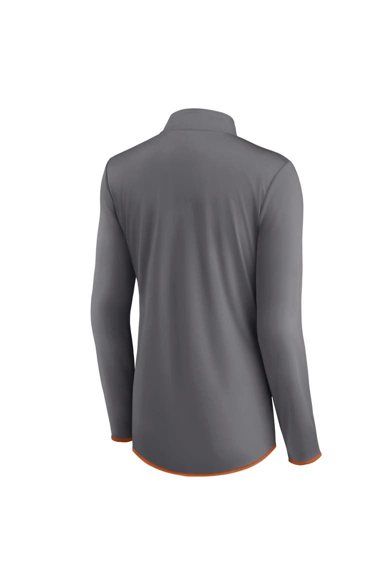 Women's Fanatics Branded  Gray Texas Longhorns Corner Quarter-Zip Top, Alternate, color, Gray