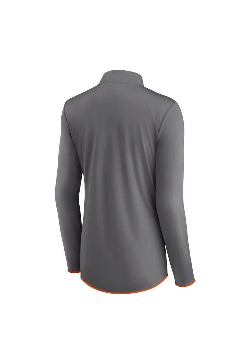 FANATICS Women's Fanatics Branded  Gray Texas Longhorns Corner Quarter-Zip Top, Alternate, color, 