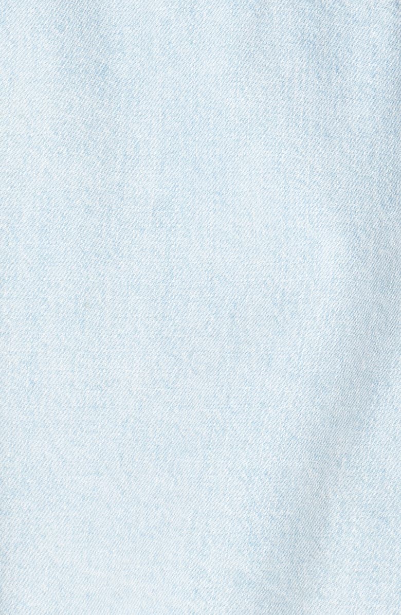 Topshop Bleached Cutoff Denim Jacket, Alternate, color, 