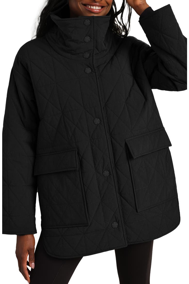 Monterey Water Repellent Quilted Jacket, Main, color, PURE BLACK