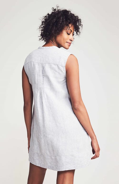 Faherty Isha Linen Swing Dress In Gray